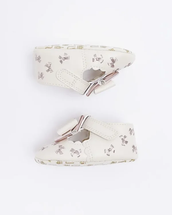 Baby girls Pink Bow embroidered Shoes