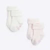 Baby girls pink turnover socks 2 pack