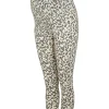 Beige animal print maternity leggings