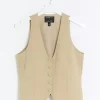 Beige button front waistcoat