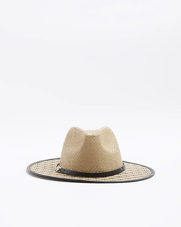 Beige Monogram Fedora Hat