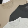 Beige multipack of 5 slim fit t-shirts