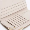 Beige stripe canvas purse