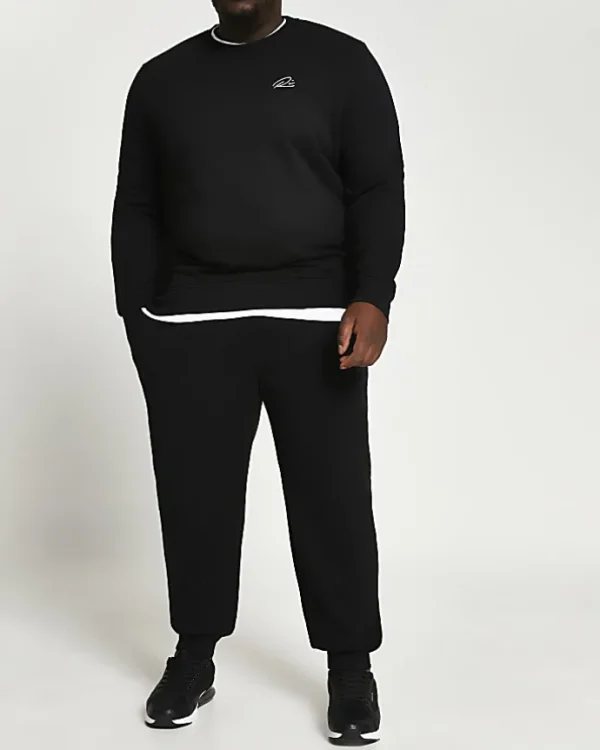 Big & Tall black RI slim fit joggers