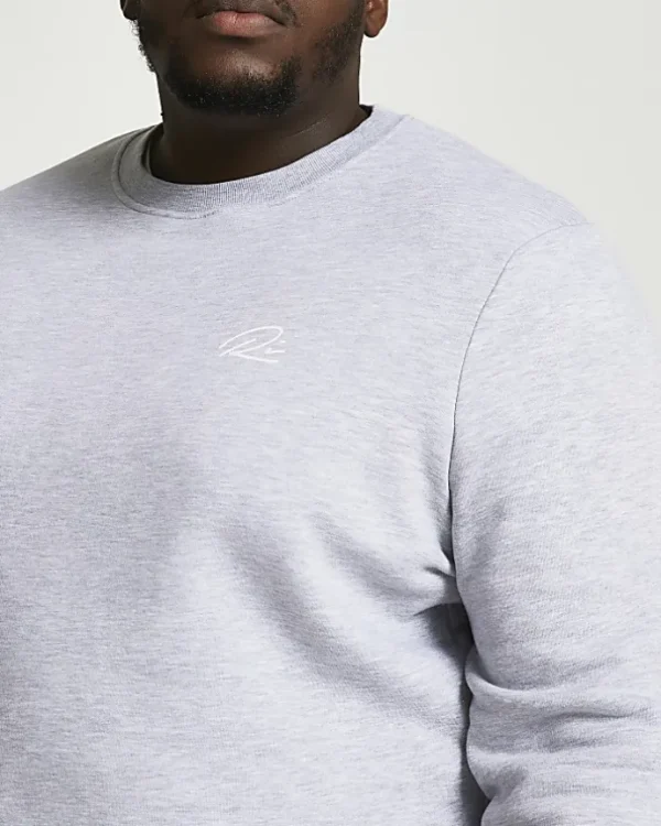 Big & Tall grey slim fit sweatshirt