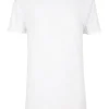 Big & Tall white curved hem slim fit t-shirt