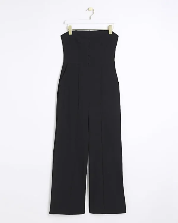 Black bandeau jumpsuit