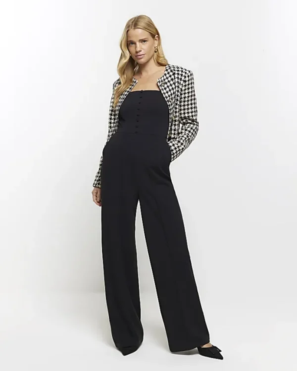 Black bandeau jumpsuit