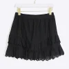 Black broderie frill mini skirt