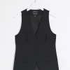 Black button up long waistcoat