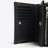 Black contrast panel foldover purse