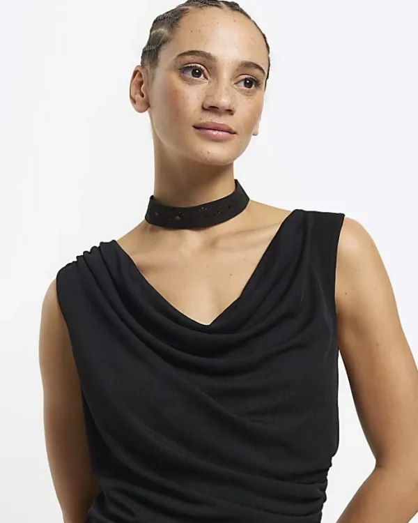 Black Cut out Choker Necklace