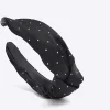 Black diamante knot headband