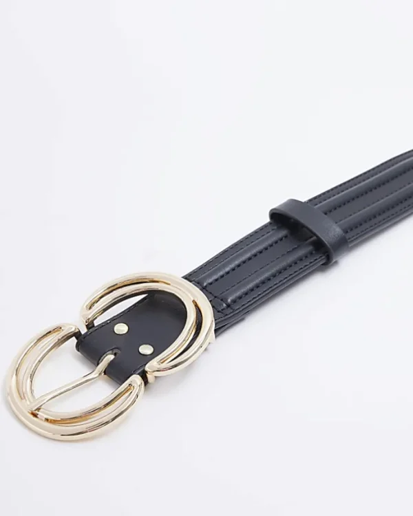 Black double ring belt