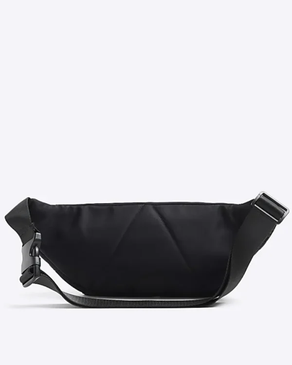 Black Double Zip Bum Bag