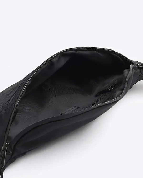 Black Double Zip Bum Bag