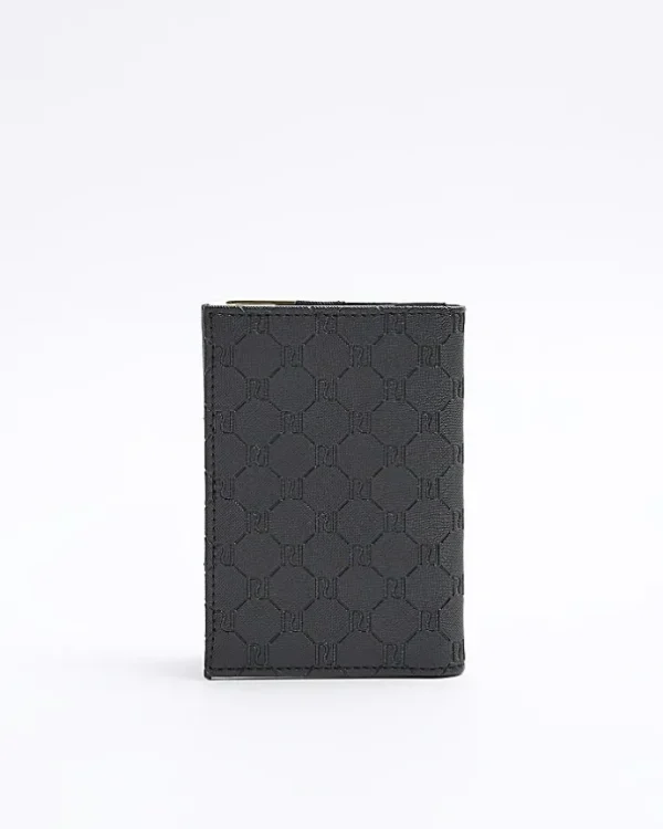 Black embossed passport holder