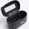 Black embossed vanity makeup bag