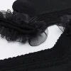 Black frill ankle socks