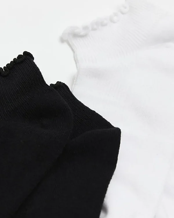 Black frill socks multipack