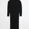 Black high neck jumper maxi dress