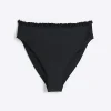 Black high waisted frill bikini bottoms