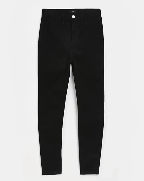 Black high waisted super skinny jeans