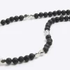 Black irregular beaded necklace