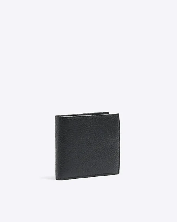 Black leather pebbled wallet