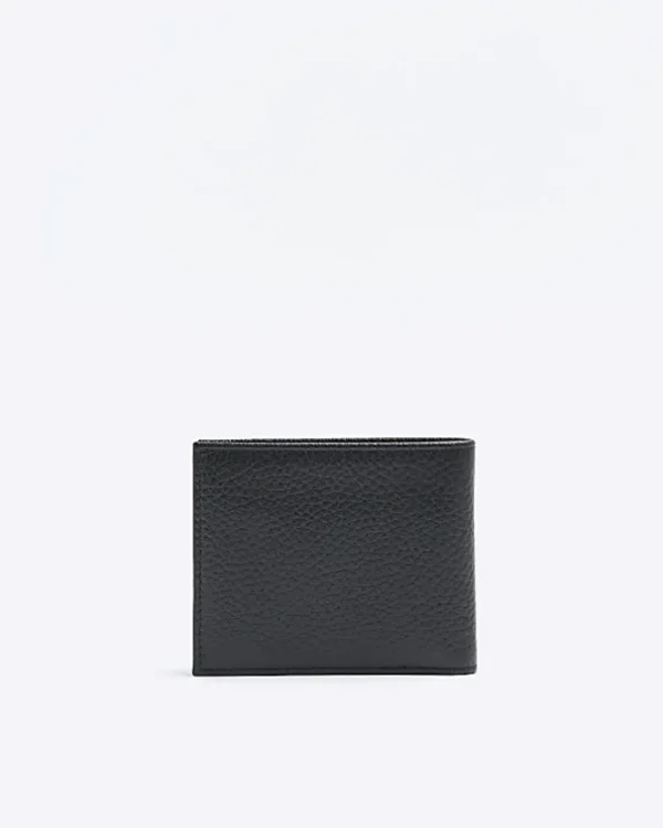 Black leather pebbled wallet