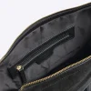 Black leather weave shopper bag