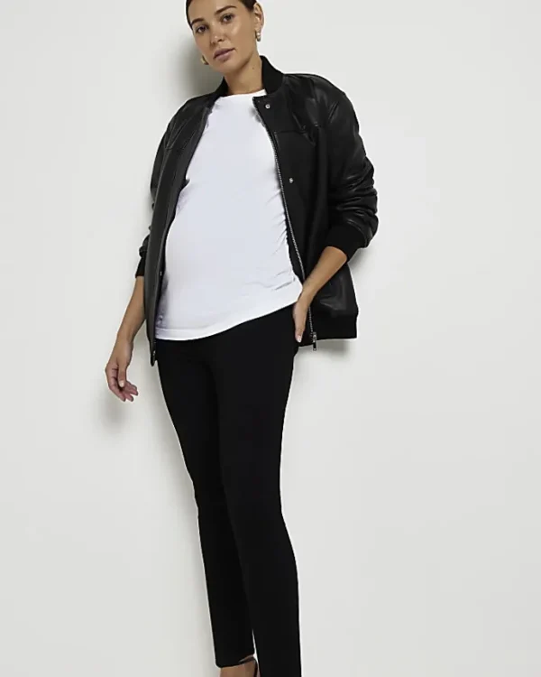 Black maternity skinny jeans multipack