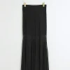 Black mesh maxi skirt