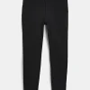 Black mid rise skinny trousers