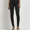 Black Molly coated mid rise skinny jeans