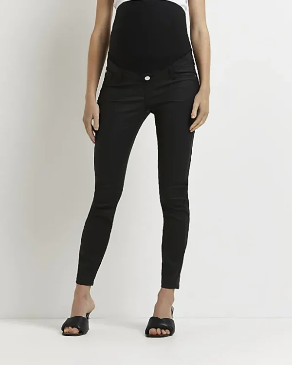 Black Molly mid rise maternity skinny jeans