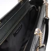 Black monogram panel zip tote bag