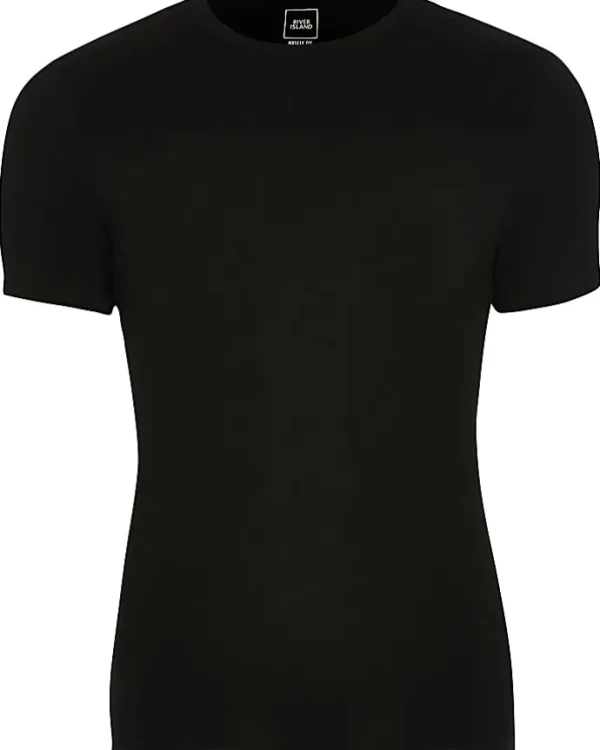 Black muscle fit t-shirt