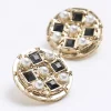 Black pearl stud earrings