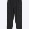 Black regular fit cargo trousers