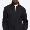 Black regular fit half zip sweatshirt