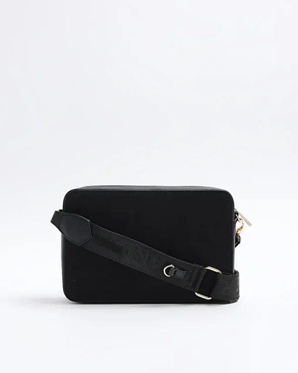 Black RI monogram boxy cross body bag