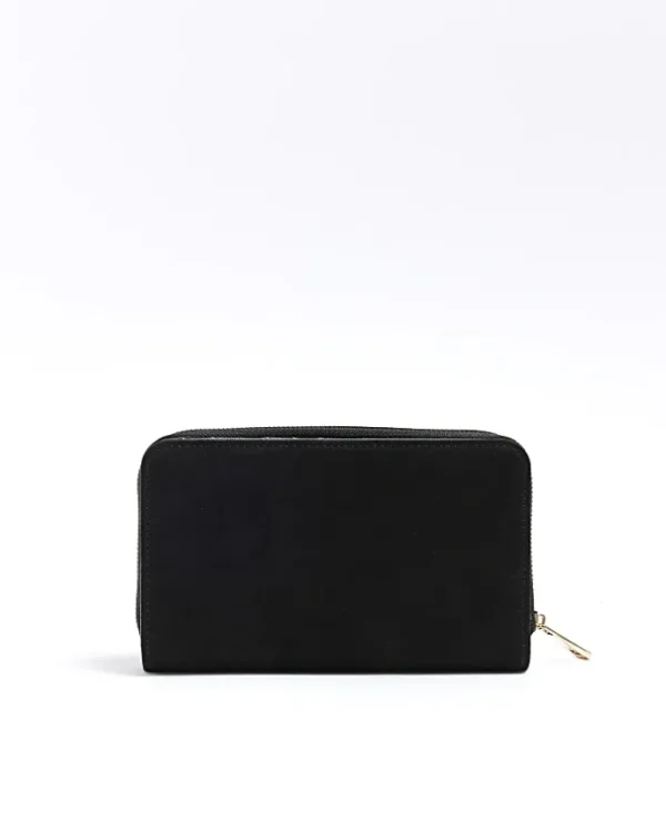 Black RI monogram envelope purse