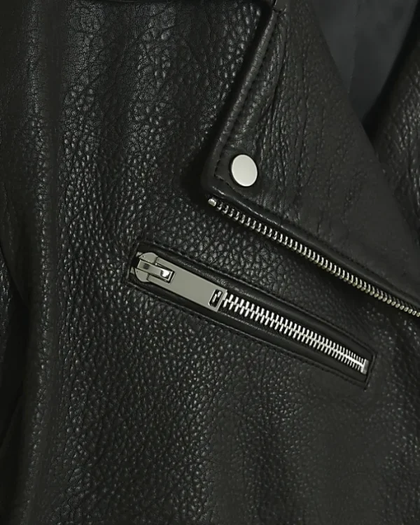 Black RI Studio leather biker jacket