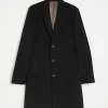 Black single breasted overcoat