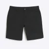 Black skinny fit chino short