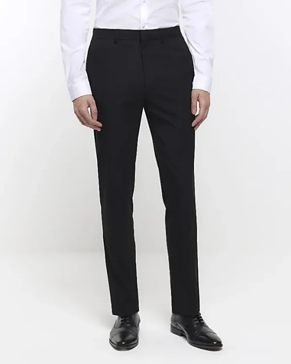 Black skinny fit smart trousers