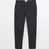 Black slim fit casual chino trousers