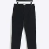 Black slim fit casual chino trousers