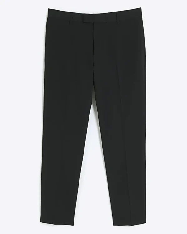 Black slim fit smart trousers